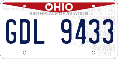 OH license plate GDL9433