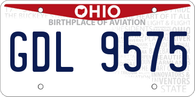 OH license plate GDL9575