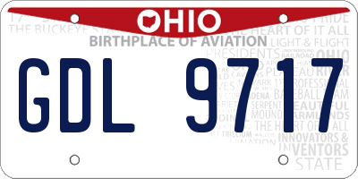 OH license plate GDL9717