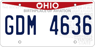 OH license plate GDM4636