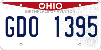 OH license plate GDO1395