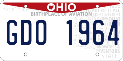 OH license plate GDO1964