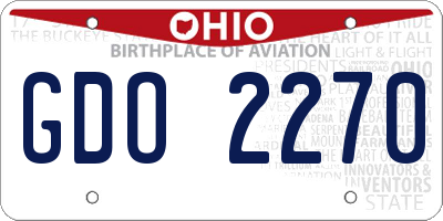 OH license plate GDO2270