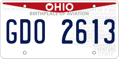 OH license plate GDO2613