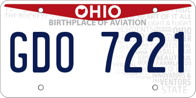 OH license plate GDO7221