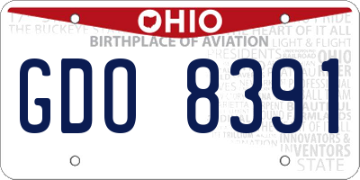 OH license plate GDO8391