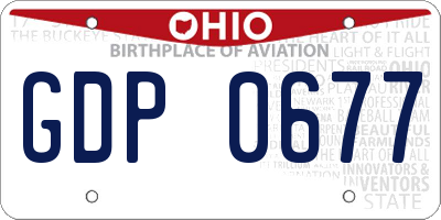 OH license plate GDP0677