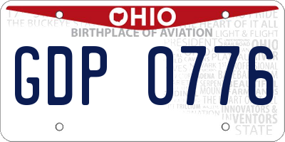 OH license plate GDP0776