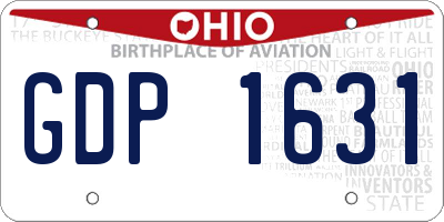 OH license plate GDP1631