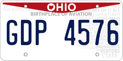 OH license plate GDP4576