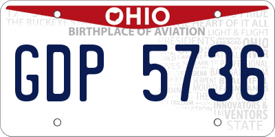 OH license plate GDP5736