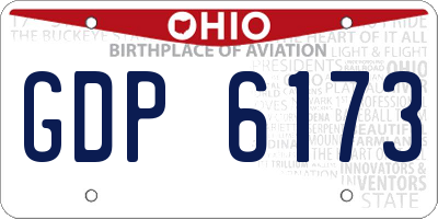 OH license plate GDP6173