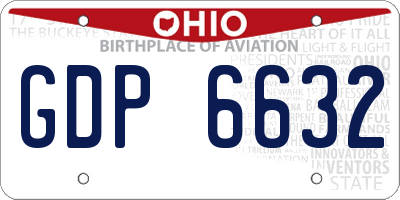 OH license plate GDP6632
