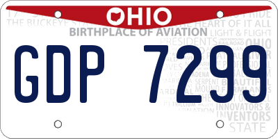 OH license plate GDP7299
