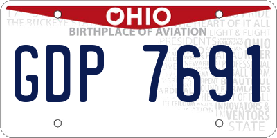 OH license plate GDP7691
