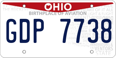 OH license plate GDP7738