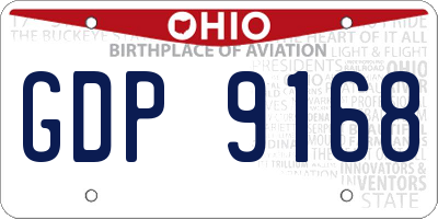 OH license plate GDP9168
