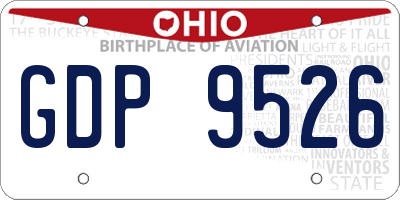 OH license plate GDP9526