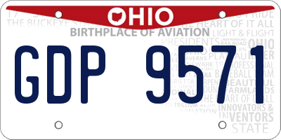 OH license plate GDP9571