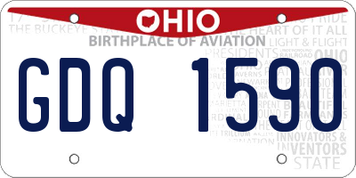 OH license plate GDQ1590