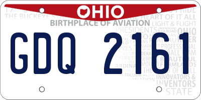 OH license plate GDQ2161