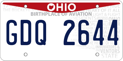 OH license plate GDQ2644