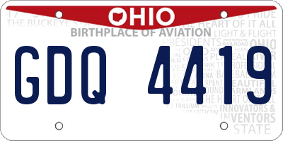 OH license plate GDQ4419