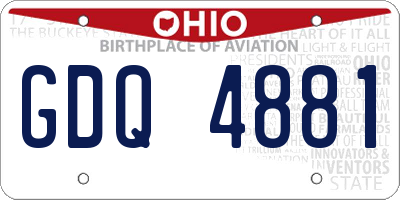 OH license plate GDQ4881
