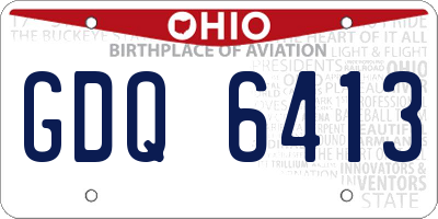 OH license plate GDQ6413