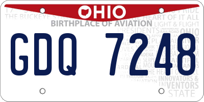 OH license plate GDQ7248
