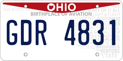 OH license plate GDR4831