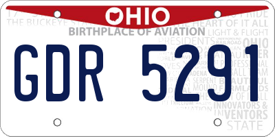 OH license plate GDR5291