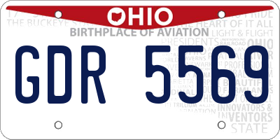 OH license plate GDR5569