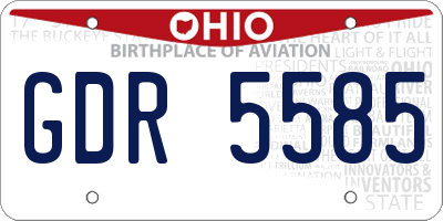 OH license plate GDR5585