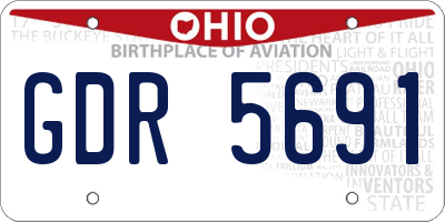 OH license plate GDR5691