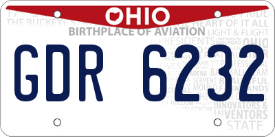 OH license plate GDR6232