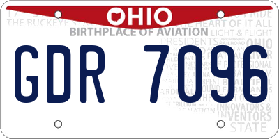 OH license plate GDR7096