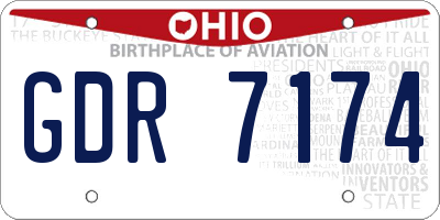 OH license plate GDR7174
