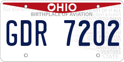 OH license plate GDR7202
