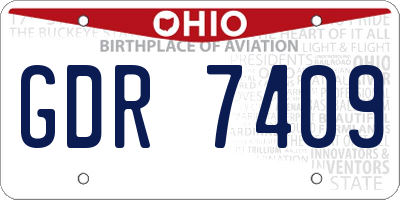 OH license plate GDR7409