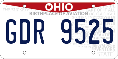 OH license plate GDR9525