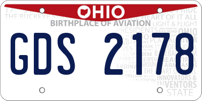 OH license plate GDS2178