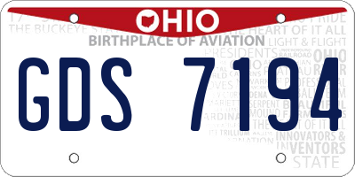 OH license plate GDS7194