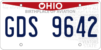 OH license plate GDS9642