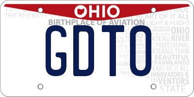 OH license plate GDT0