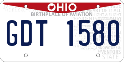 OH license plate GDT1580