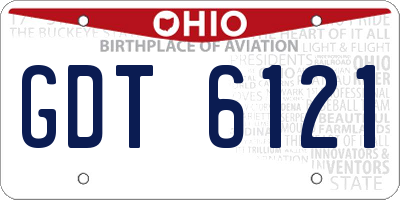 OH license plate GDT6121