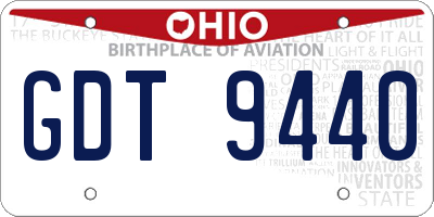 OH license plate GDT9440