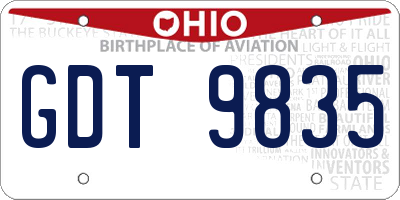 OH license plate GDT9835