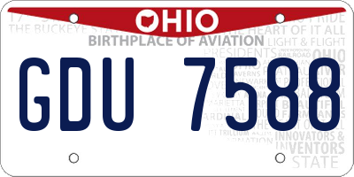 OH license plate GDU7588